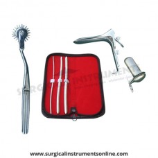 Hegar uterine dilator 3 pieces set,3-4, 7-8, 9-10, pinwheel, grave large, collin large